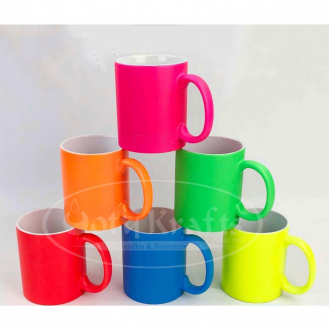 Assorted Colour Ceramic Mugs