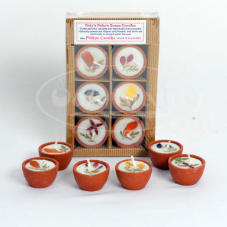 Small Clay Pot Giftbox Candles (6 in a pack)